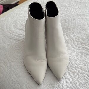 Sam Edelman White Ankle Booties